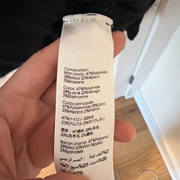 3.1 Phillip Lim Classic Black Crew Neck Bell Sleeve Wool&Alpaca Sweater - Picture 8 of 8